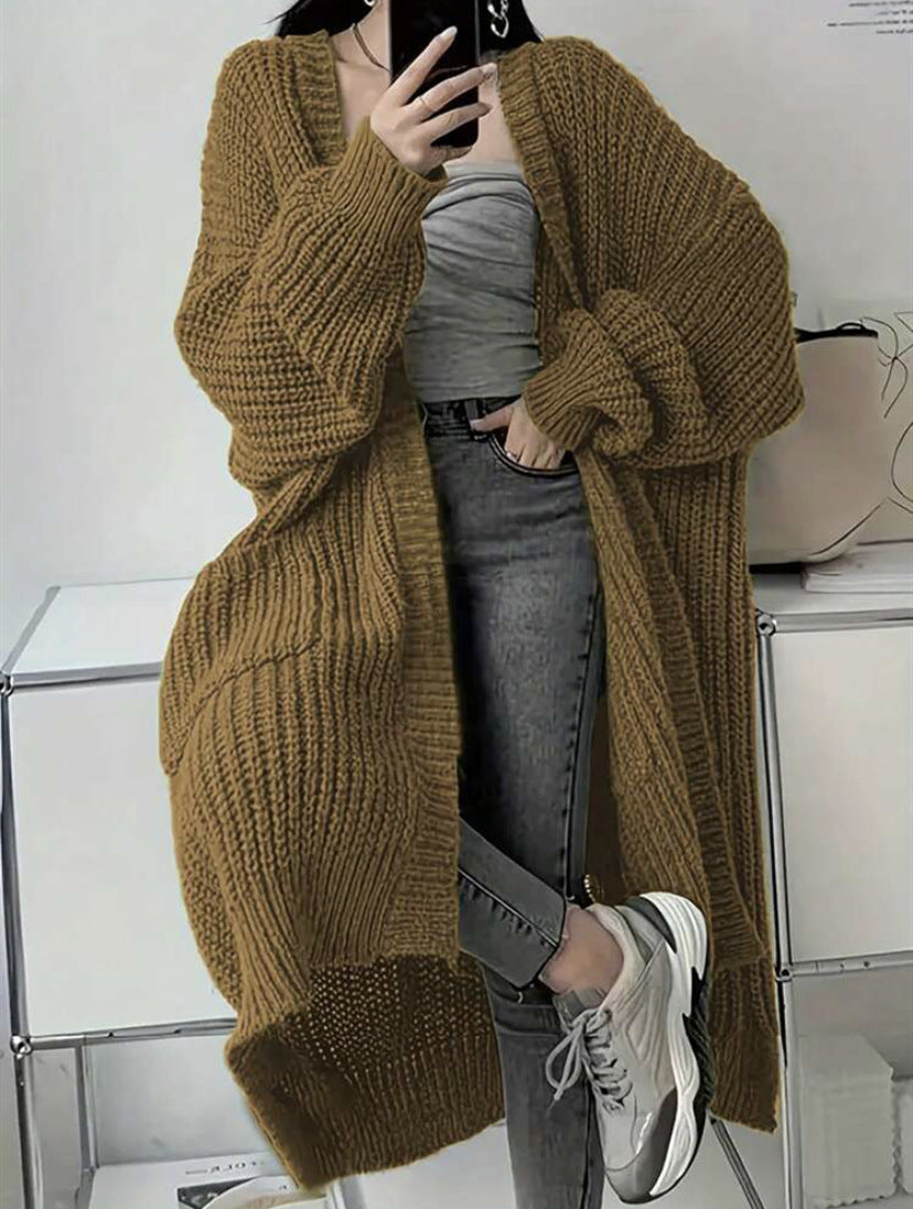 Idle Style Loose Thick Knitted Coat For Women